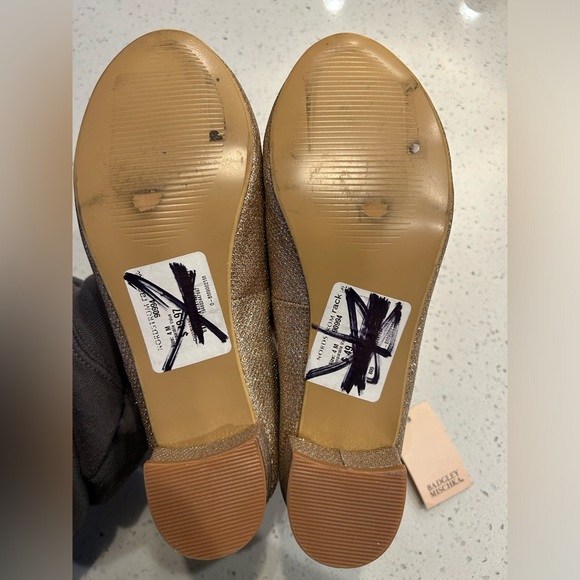 Badgley Mischka Girls' Glitter Mesh Block Heel - Picture 5 of 7